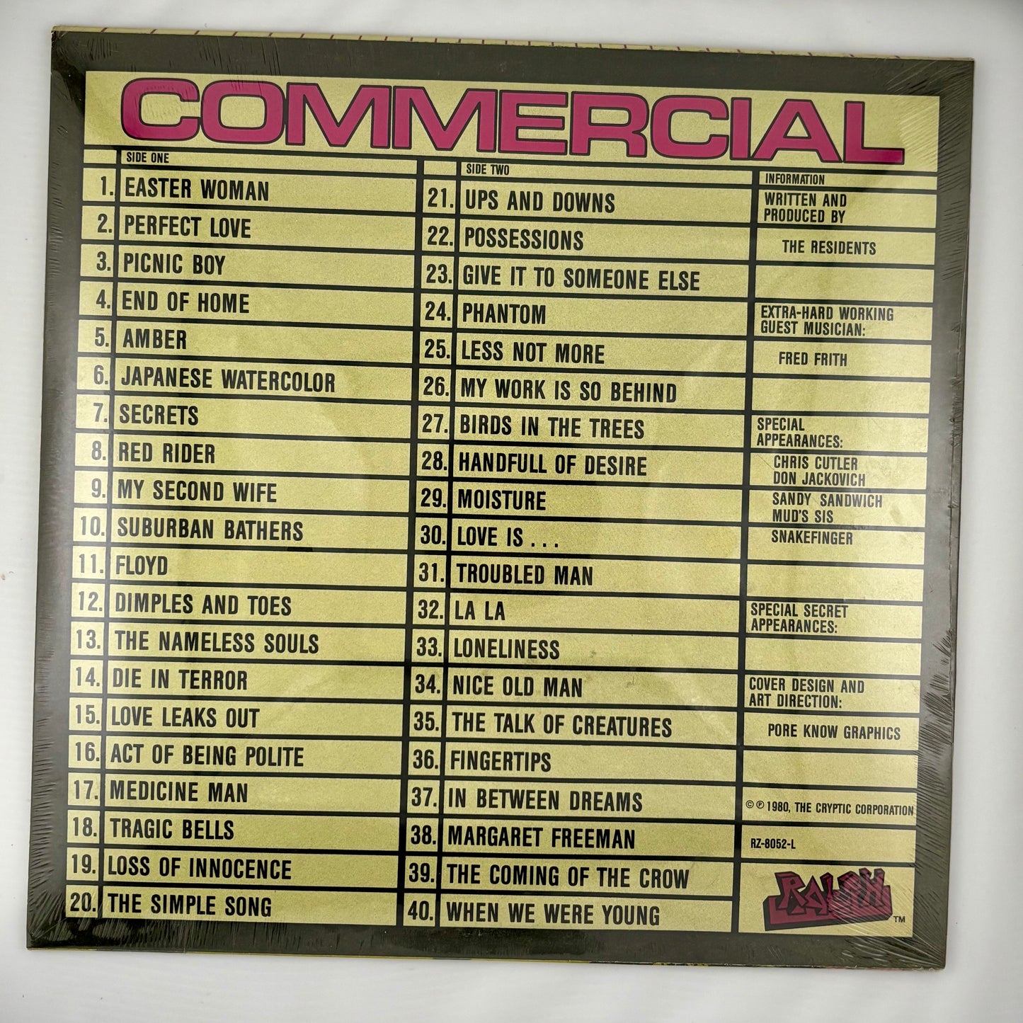 The Residents - Commercial Album - 1st pressing, SEALED MINT