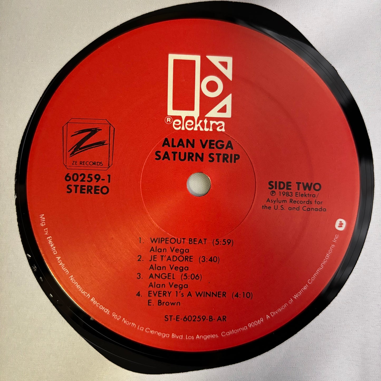 Alan Vega - Saturn Strip (Near Mint)